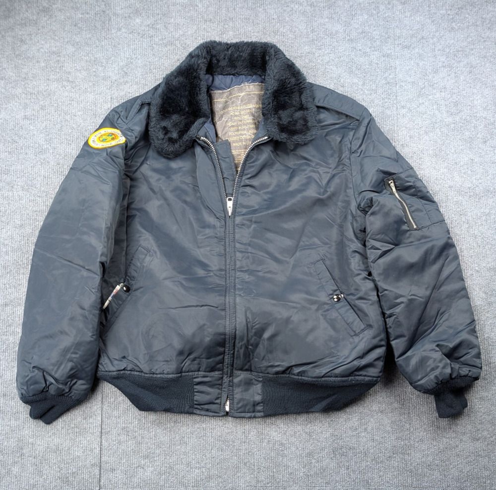 Vintage Cold Weather Flyer Jacket Mens Large Bomber Air Force Heavy Outerwear